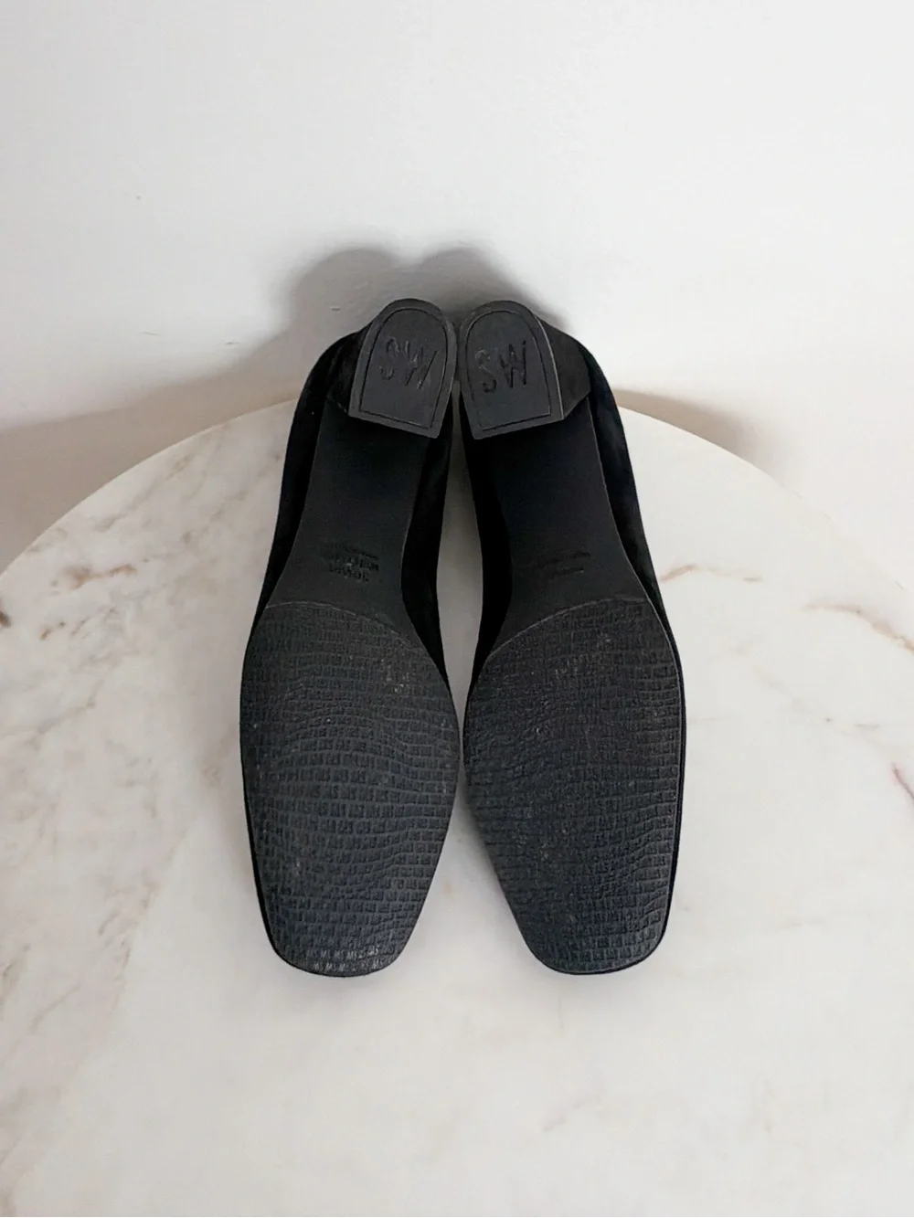 Stuart Weitzman Marymid Suede Pump Heels Black Size 7M
